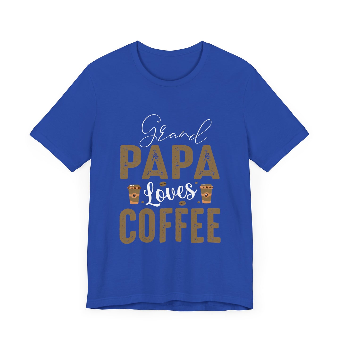 Grand Papa Loves Coffee - Unisex Jersey Short Sleeve Tee - 12553