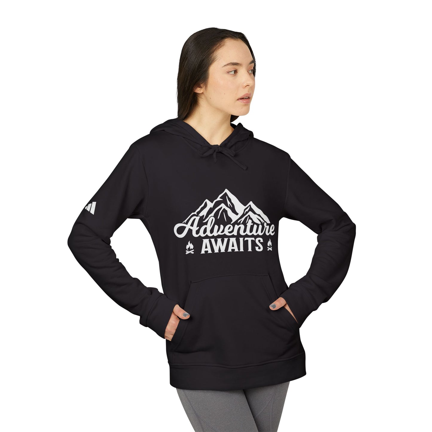 Camping: Adventure Awaits - Adidas Unisex Fleece Hoodie