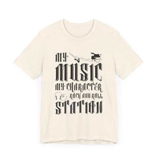 My Music My Character, Rock & Roll Station - Unisex Jersey Short Sleeve Tee