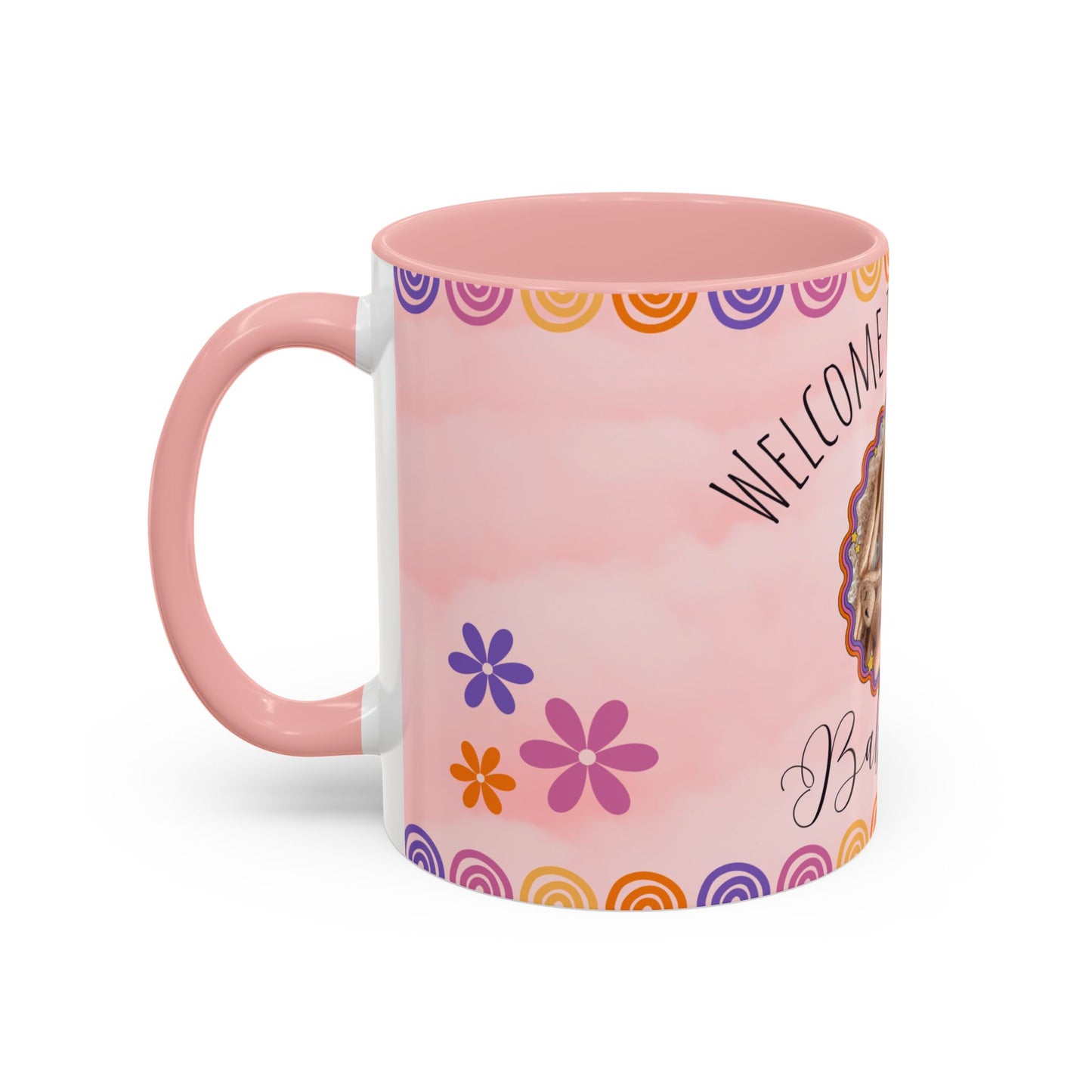 Welcome to the World, Baby Girl, Photo Customizable - Accent Coffee Mug (11, 15oz) - 11074