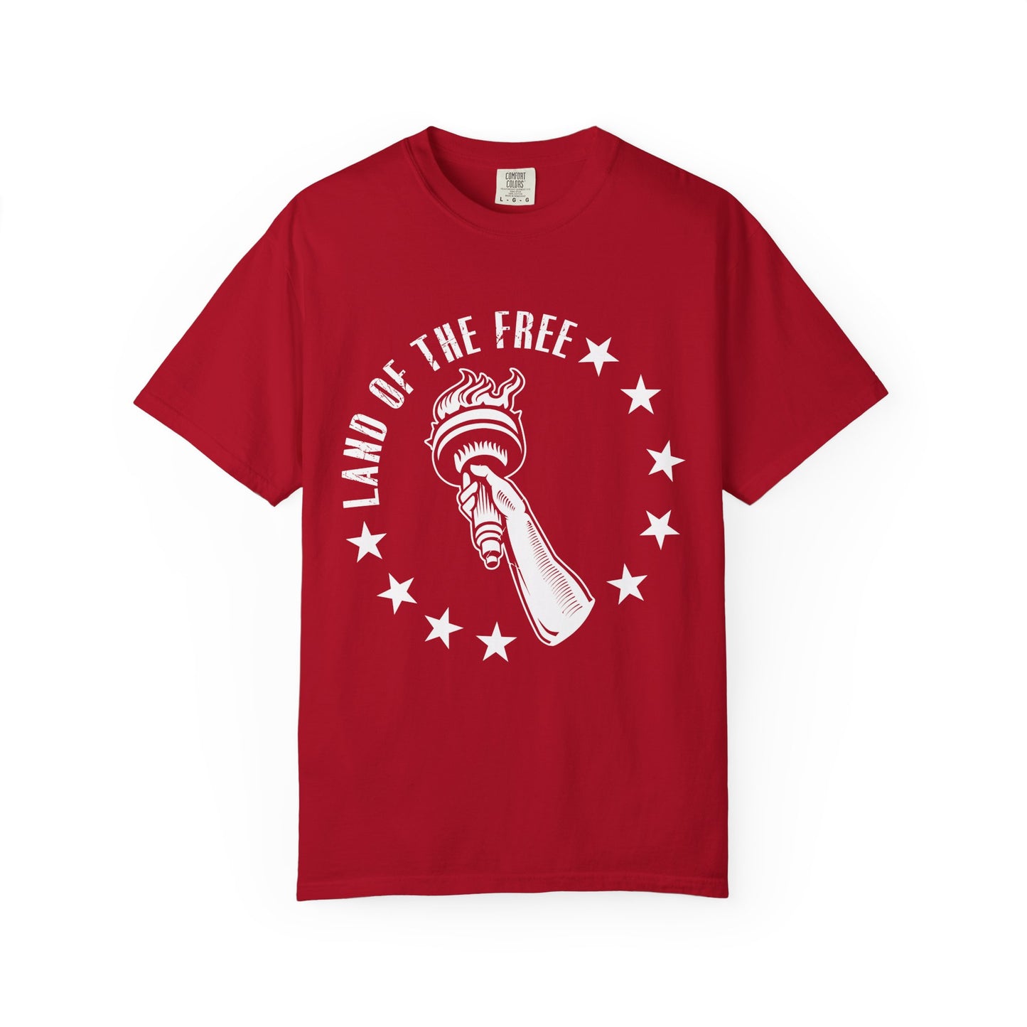 Land Of the Free Graphic T-Shirt, Casual Wear for Independence Day, Gift for Freedom Lovers, Unisex Tee for Everyday Style, Comfort and Style - 13640