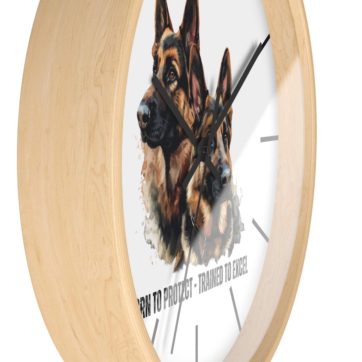 German Shepherds: Born to Protect - Wall Clock