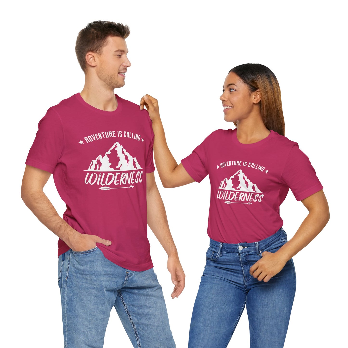 Camping: Adventure Is Calling, Wilderness - Unisex Jersey Short Sleeve Tee - 12585
