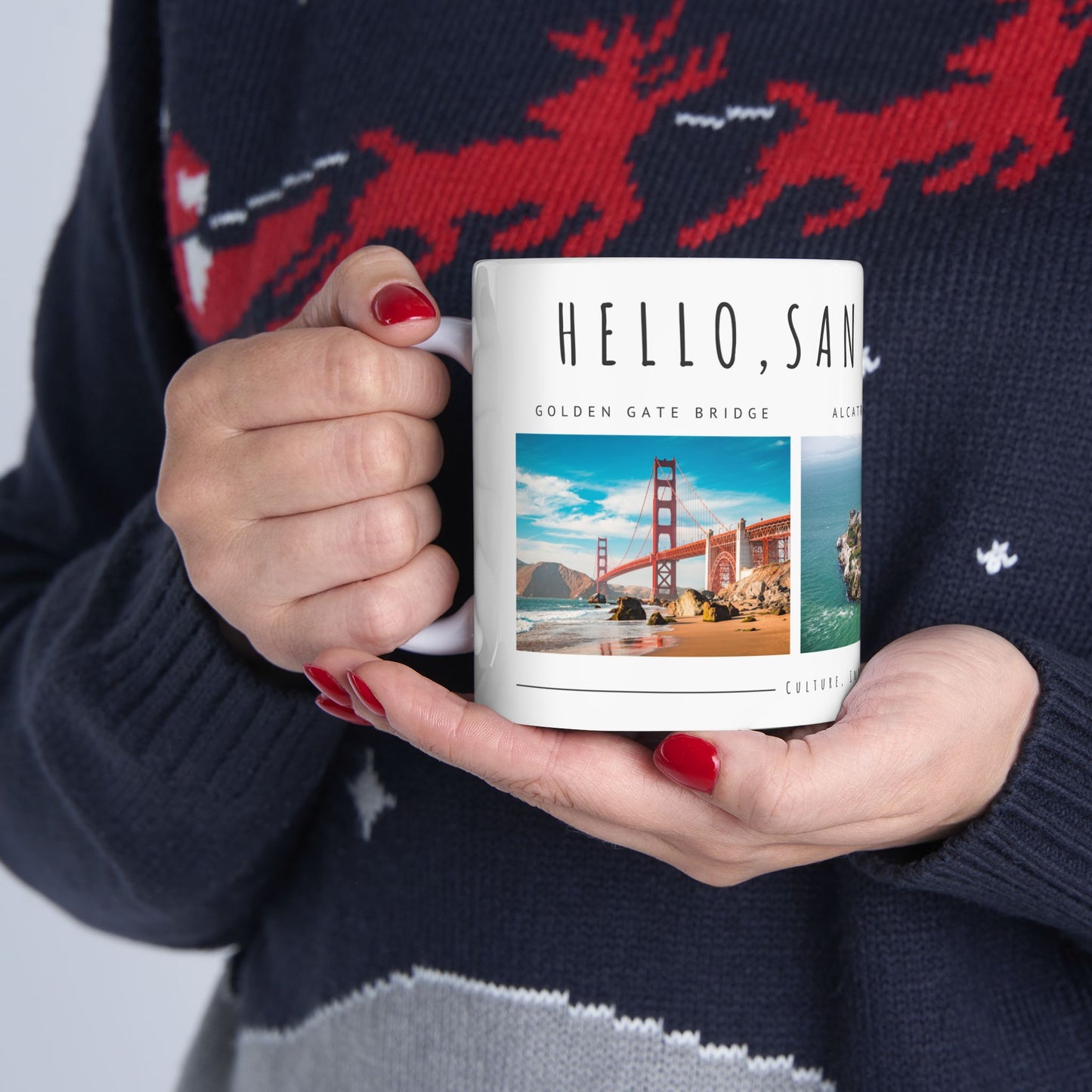 Hello San Francisco Ceramic Mug - Perfect Gift for Travelers - 12164