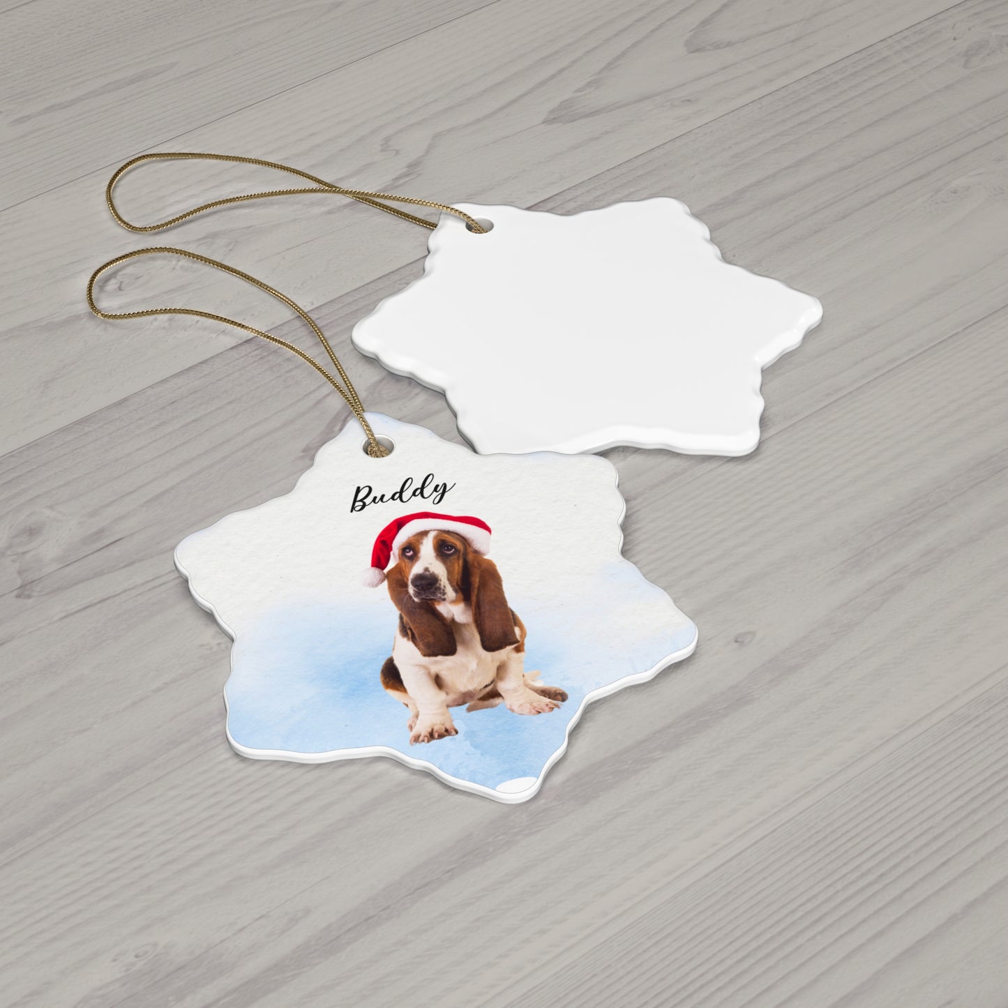 Christmas, Dogs & Cats, Customizable - Ceramic Ornament, 4 Shapes - 10119