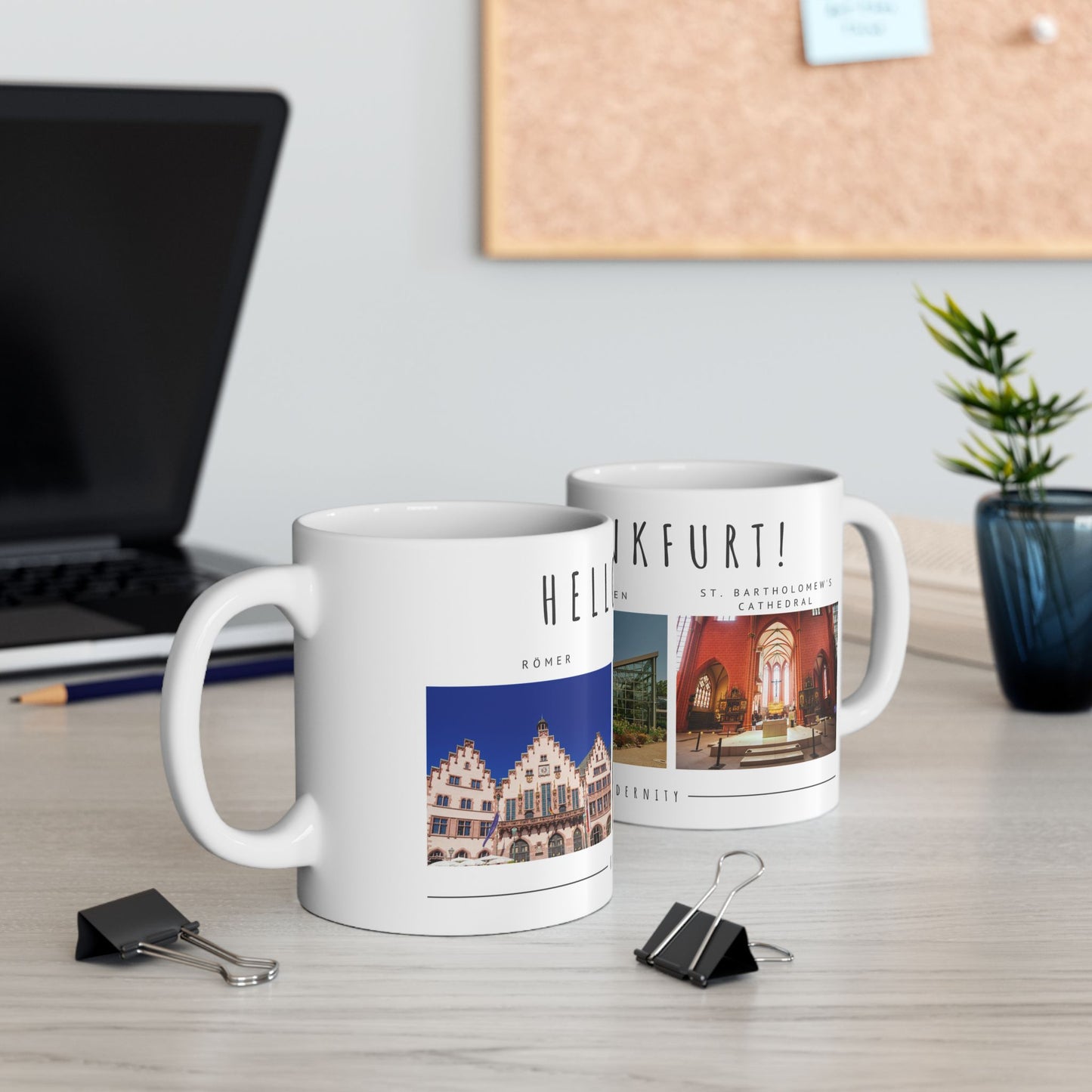 Hello, Frankfurt! Ceramic Mug - 11oz/15oz - Perfect Gift for Travel Lovers - 12172