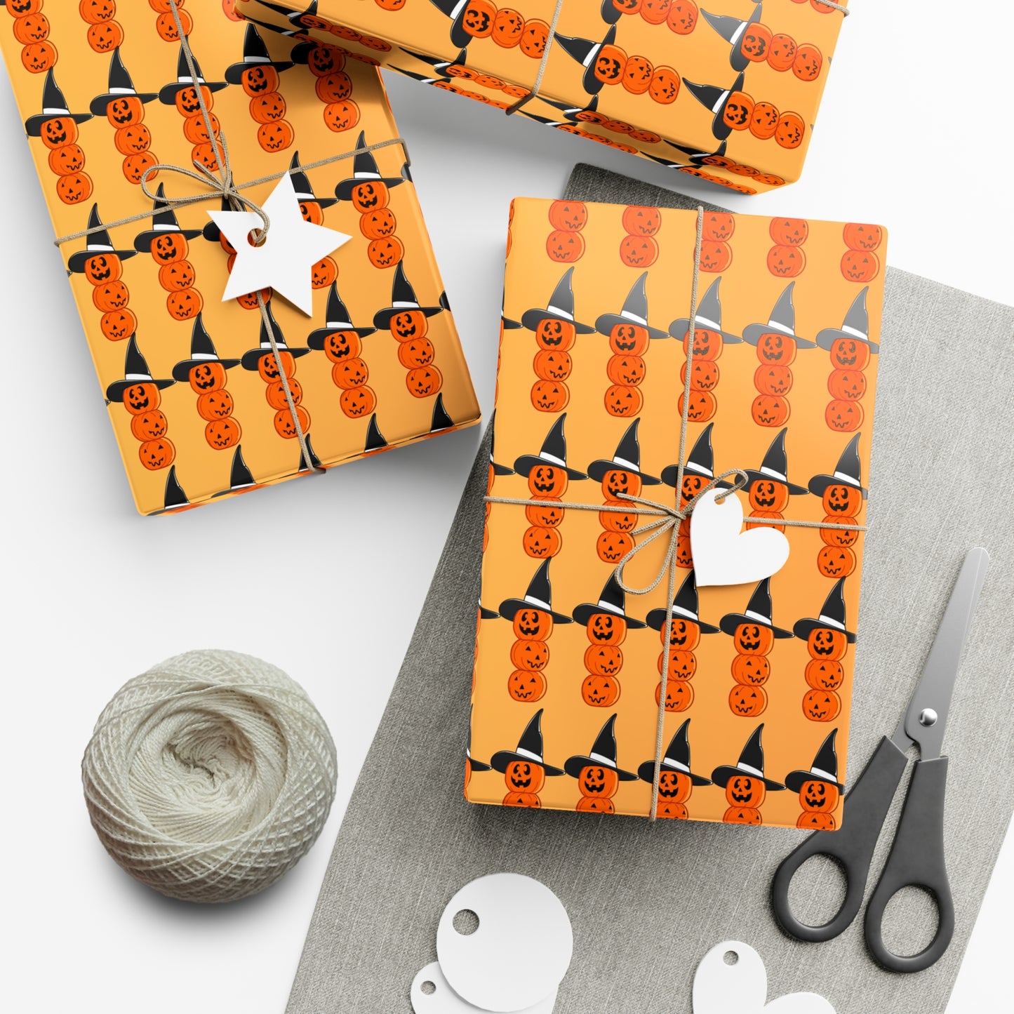 Pumpkin with Hat - Gift Wrap Papers