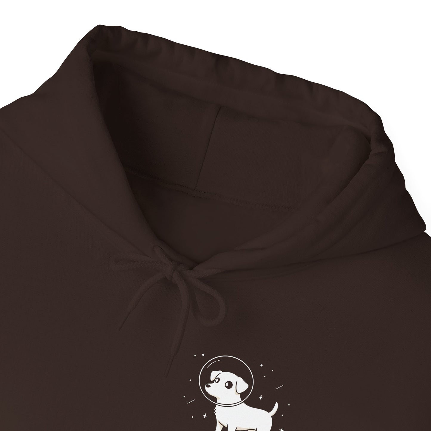 Dog in Space Hoodie – Space Puppy Graphic Hooded Sweatshirt, Unisex Heavy Blend™ - 14679