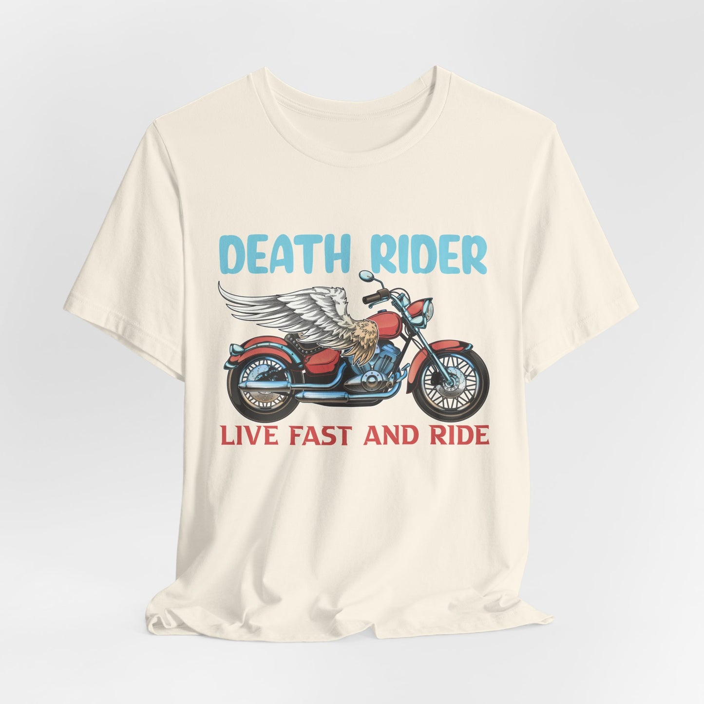Death Rider, Live Fast and Ride  - Unisex Jersey Short Sleeve Tee - 13595