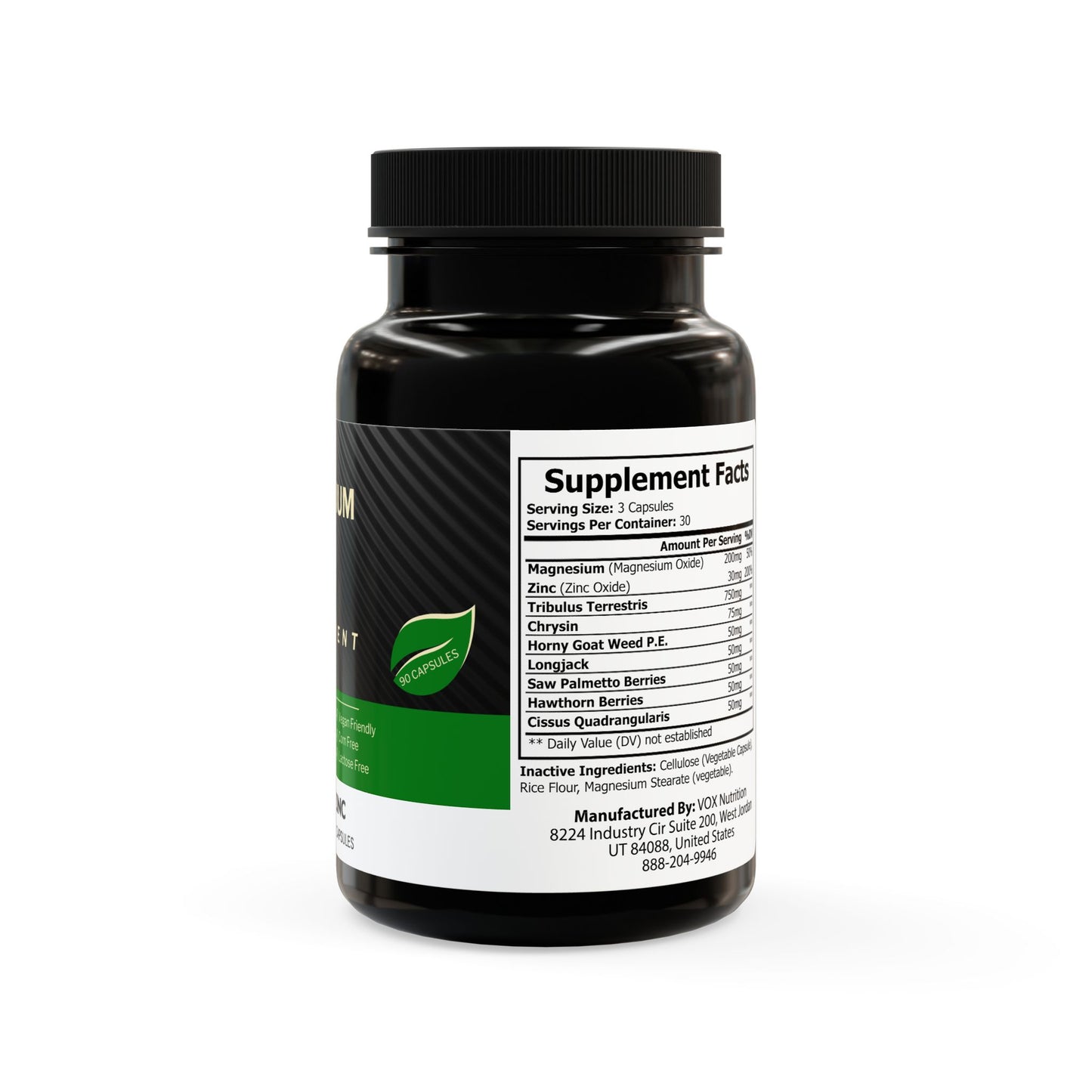 Magnesium Zinc Supplement (90 Capsules)