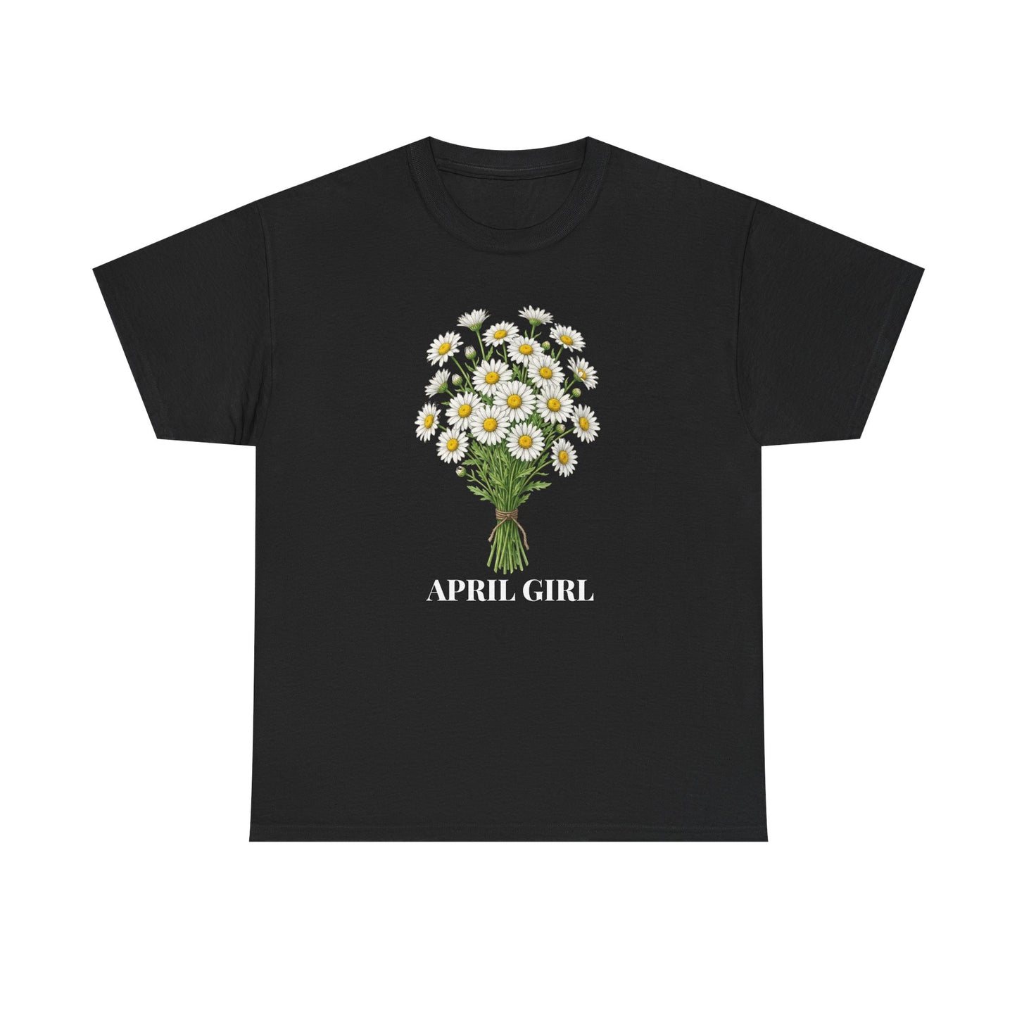 Personalized April Daisy Bouquet T-Shirt – Birth Flower Gift for Her - 14840
