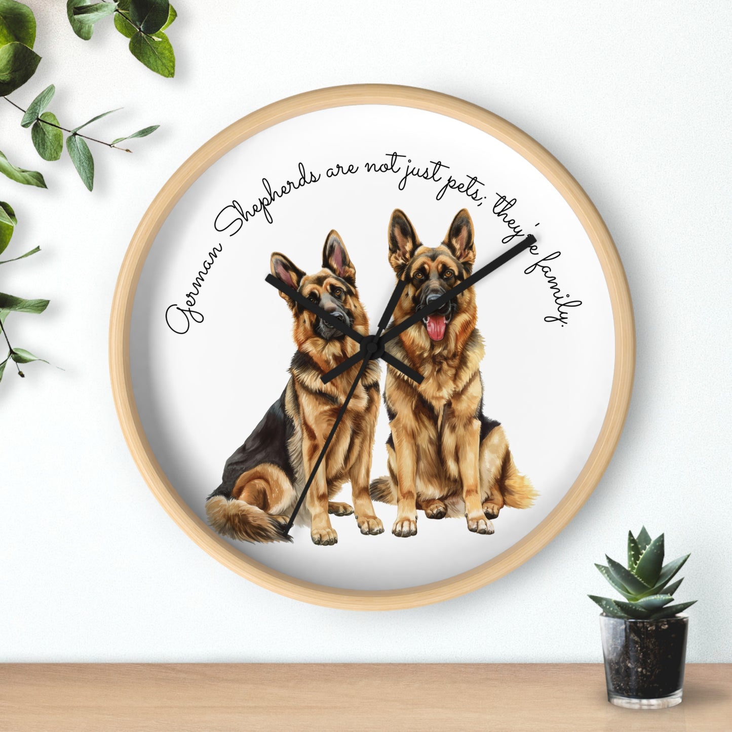 German Shepherds are Not Just Pets; They're Family - Wall Clock - 10498