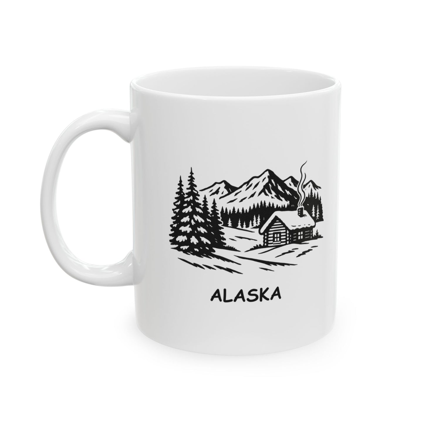 "Alaska: Where the winter never ends... but we like it that way." Ceramic Mug, 11/15oz - 12971