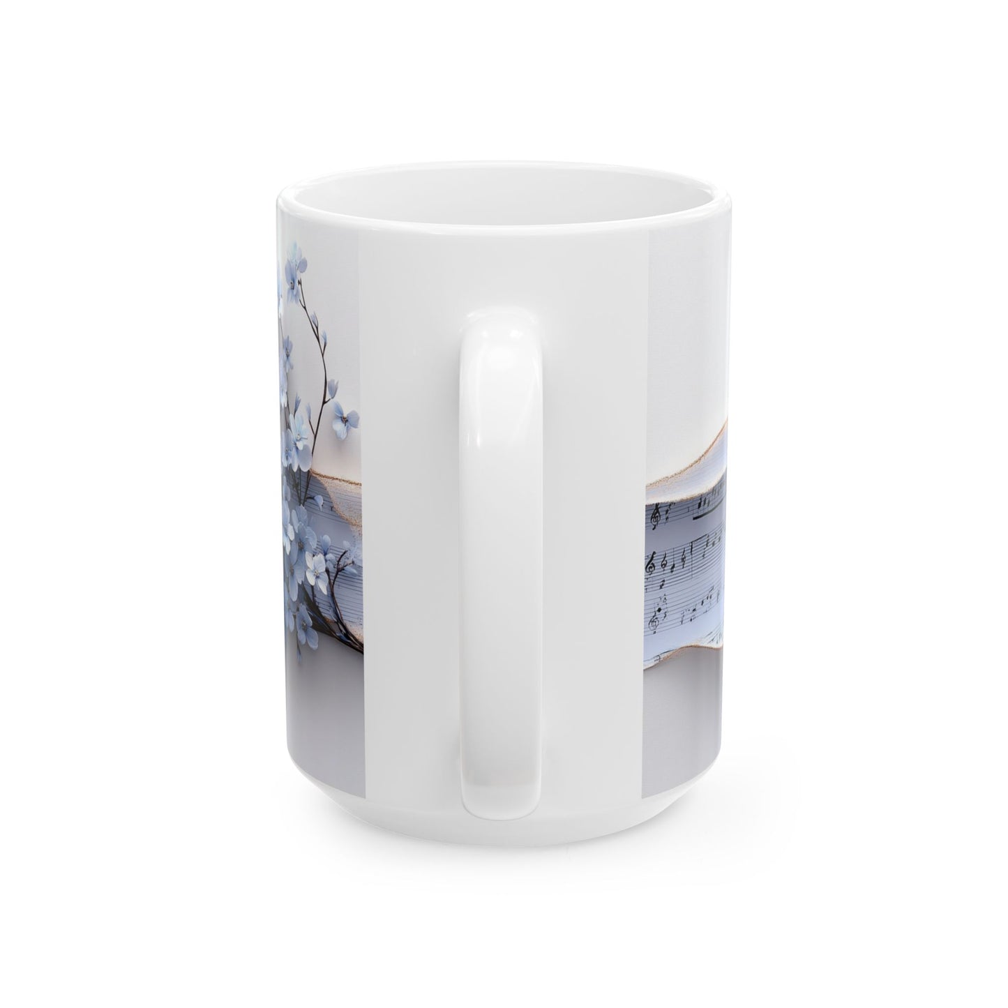 Beautiful Flowers & Bird, Vintage - Ceramic Mug, (11oz, 15oz) - 11482