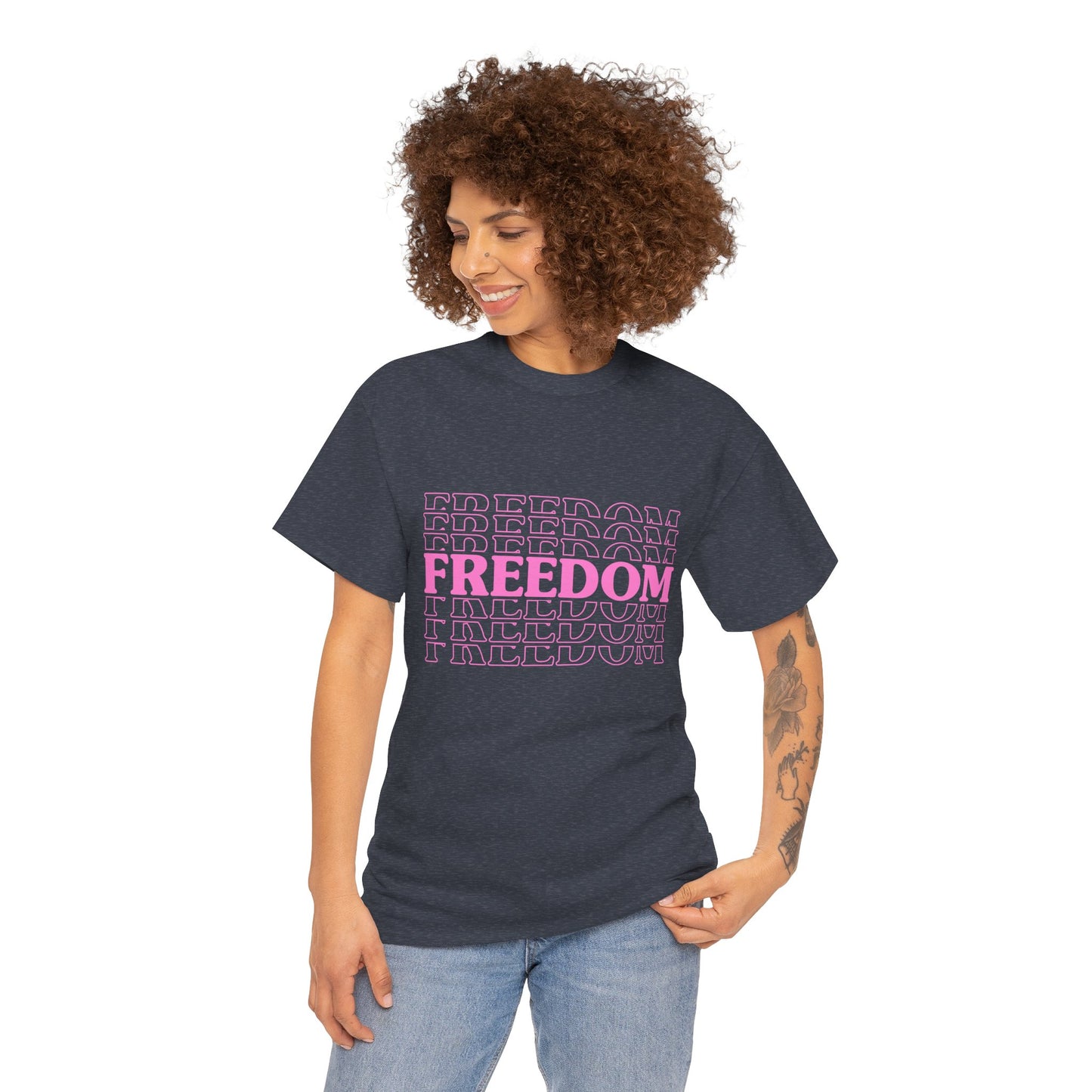 Bold Freedom Graphic Tee, Unisex Heavy Cotton Shirt, Casual Wear, Gift for Freedom Lovers, Statement T-Shirt, Everyday Essentials - 13518