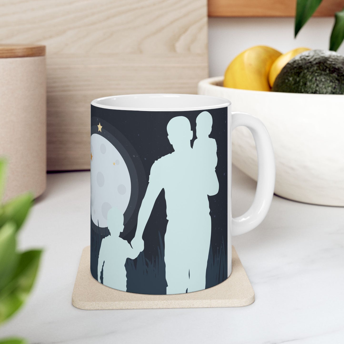 Father's Day Space Mug, Ceramic Coffee Cup, 11oz, 15oz, Gift for Dad, Custom Mug - 14013