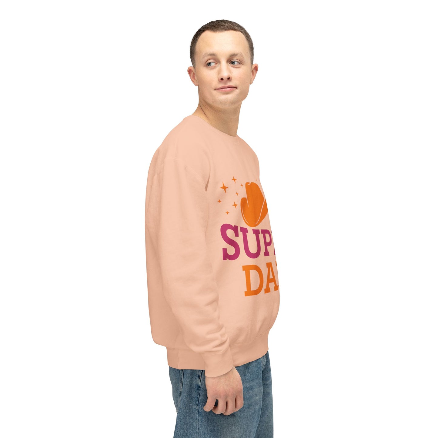 Super Dad Unisex Lightweight Crewneck Sweatshirt | Perfect Gift for Father's Day - 12907