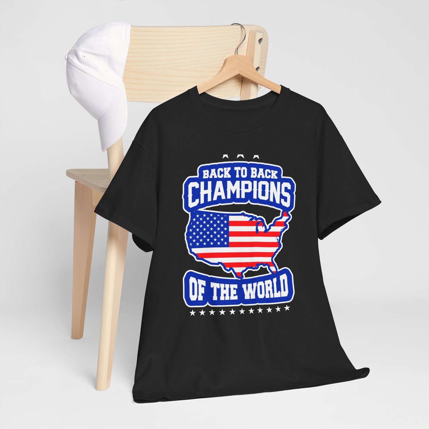 Back-to-Back Champions Unisex Tee | Perfect for Sports Fans, Casual Wear, Gifts, Fourth of July, BBQ Events - 13597