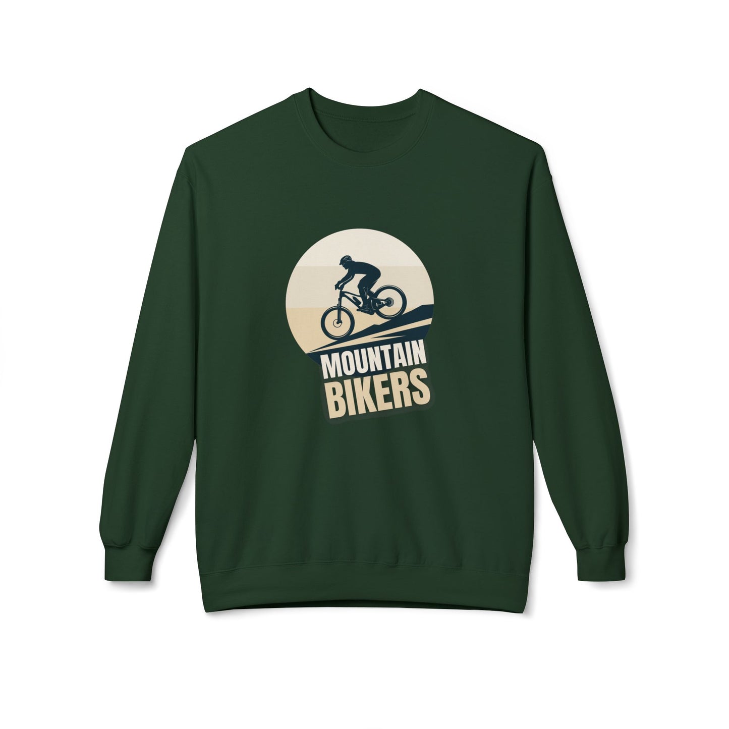 Mountain Bikers - Unisex Midweight Softstyle Fleece Crewneck Sweatshirt - 10686