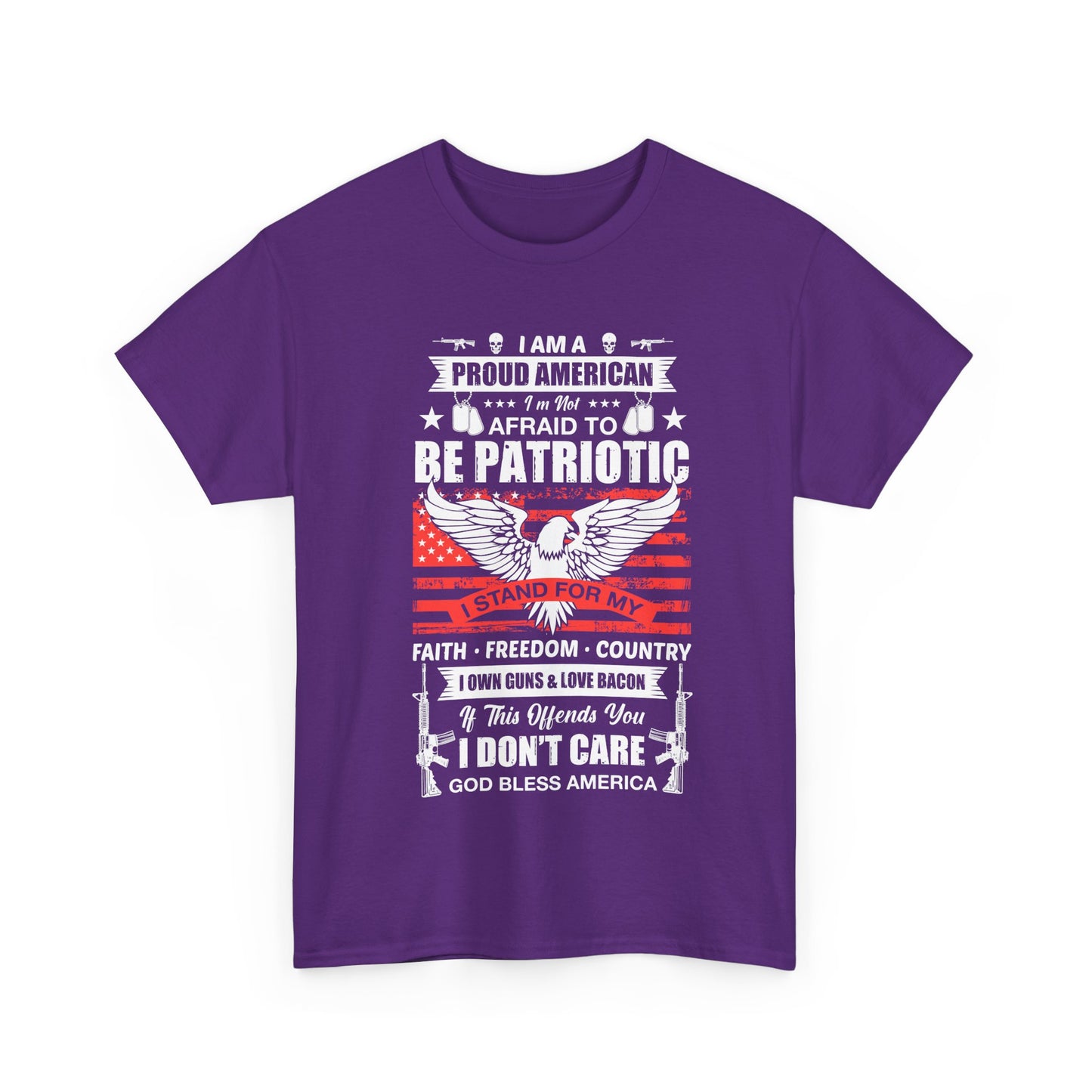 Unisex Patriotic Tee - Proud American T-Shirt, 4th of July Gift, Freedom Shirt, Memorial Day Apparel, Casual Wear - 13789