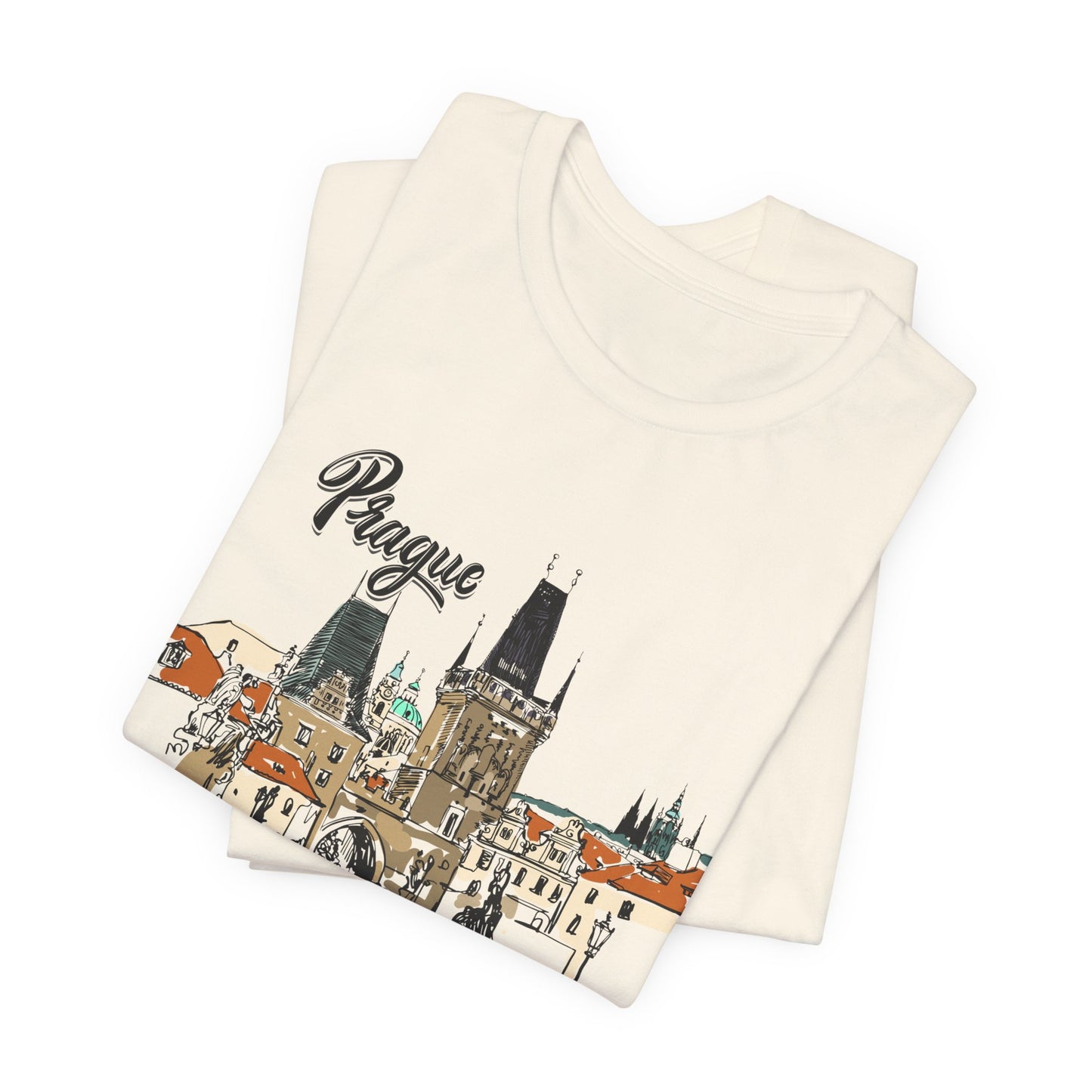 Prague Graphic Unisex Tee - Perfect Travel Souvenir - 12135