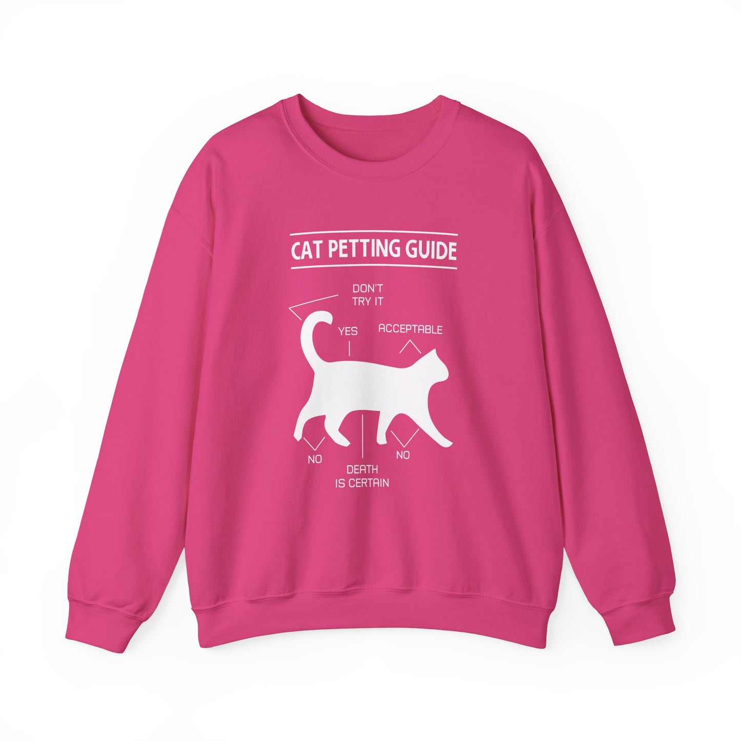 Cat Petting Guide - Unisex Heavy Blend™ Crewneck Sweatshirt