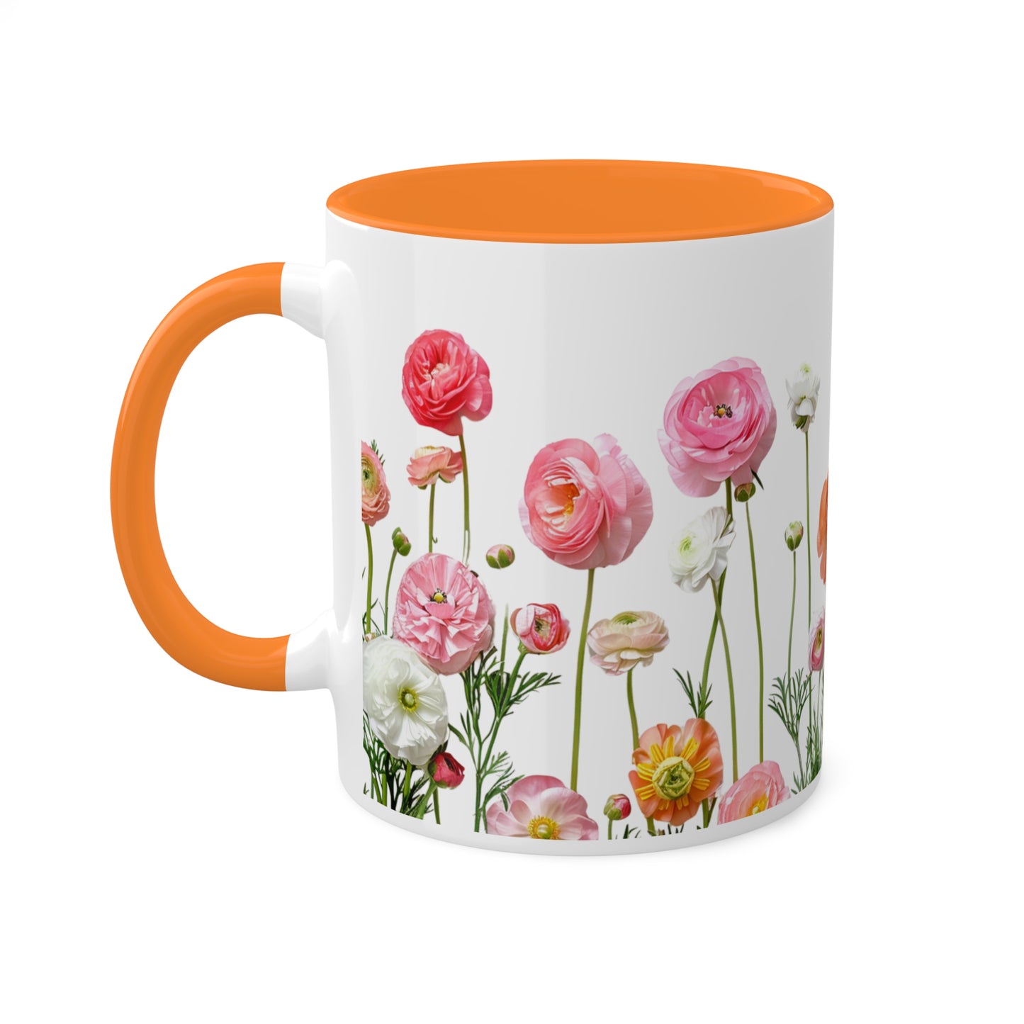 Vibrant Pink and Orange Petals - Colorful Mugs, 11oz