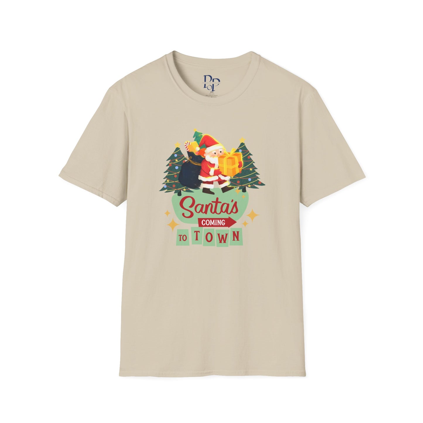 Santa's Coming to Town - Unisex Softstyle T-Shirt