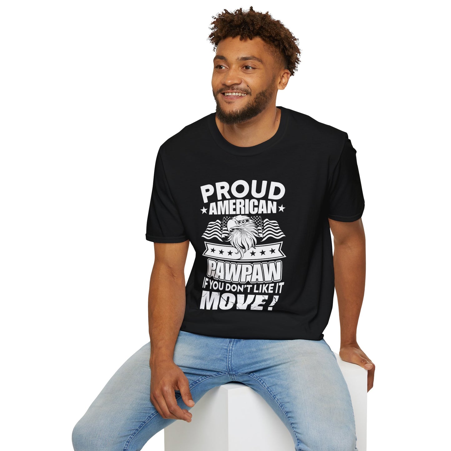 Proud American Pawpaw T-Shirt, Unisex Tee for Grandfather, Father's Day Gift, Casual Wear, Patriotic Shirt, Comfortable Tee - 13787