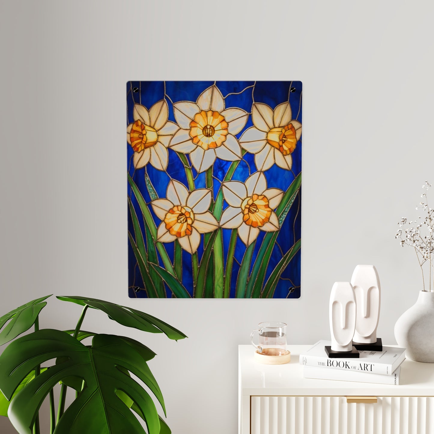 Daffodil Floral Acrylic Wall Art Panel - 14601