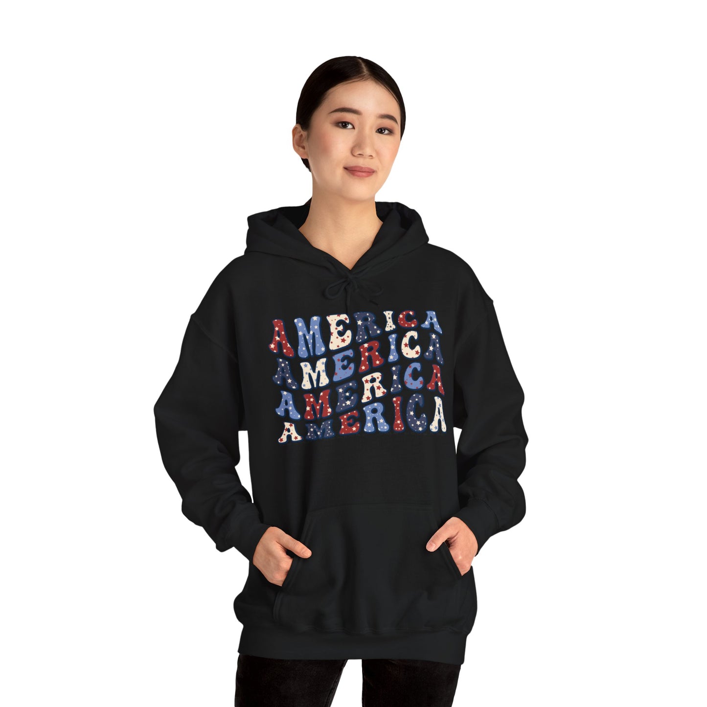 July 4, America - Unisex Heavy Blend™ Hooded Sweatshirt