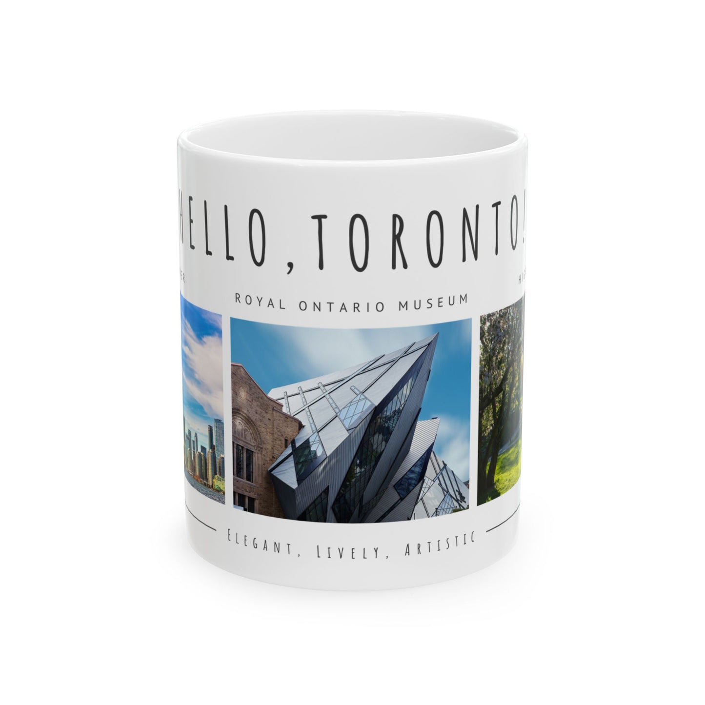 Hello Toronto Ceramic Mug - 11oz & 15oz, Perfect Gift for Travelers & City Lovers - 12020