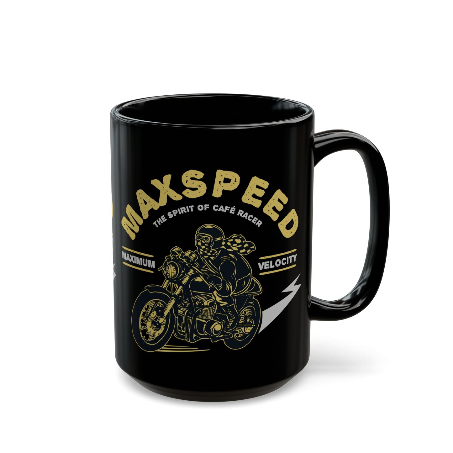 Maxspeed, The Spirit of Cafe Racer - Black Mug (11oz, 15oz) - 13632
