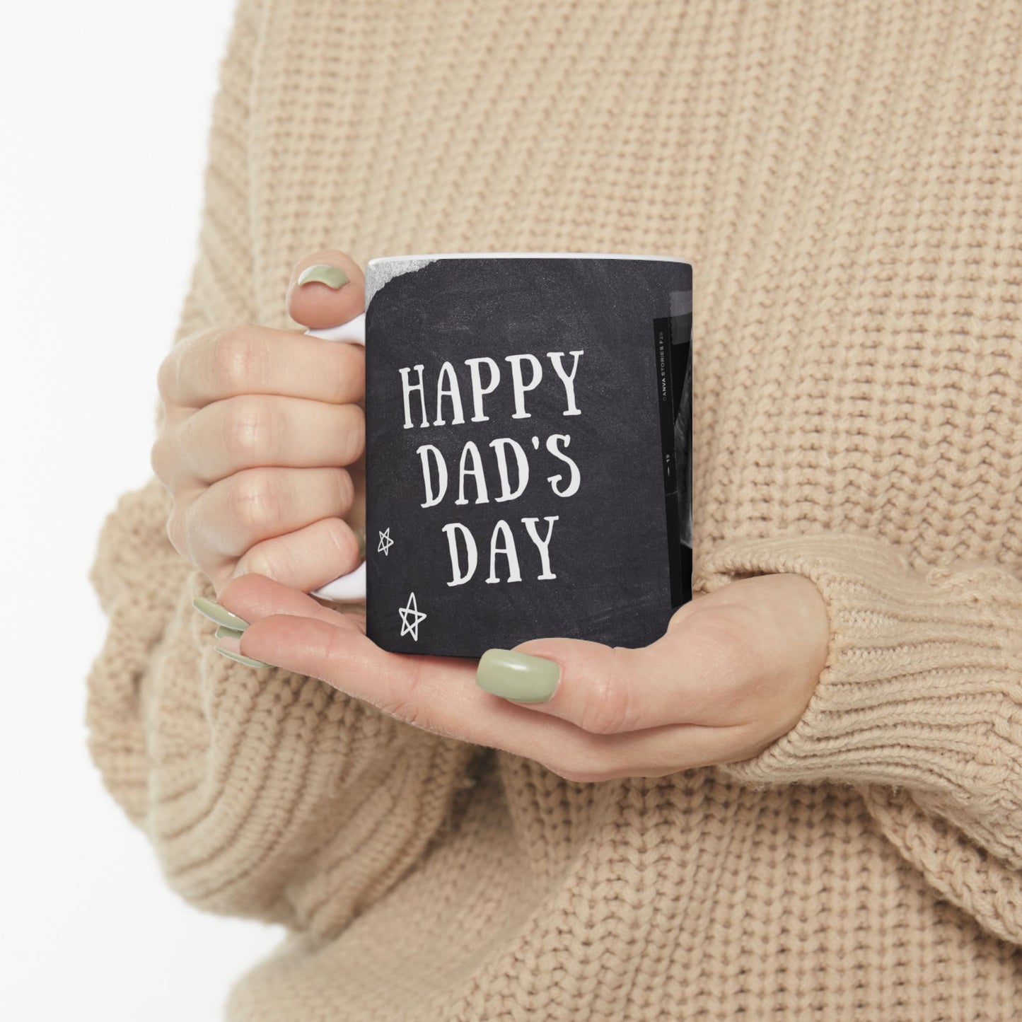 Personalized Ceramic Mug for Expecting Dads, 11oz 15oz, Baby Announcement Gift, Father's Day Present, New Dad Keepsake - 14033