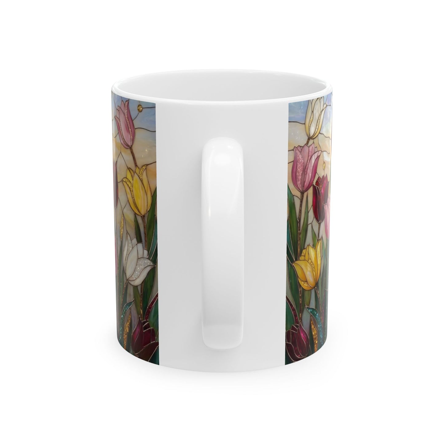 Stained Glass Tulip Ceramic Mug (11oz & 15oz) - 14517