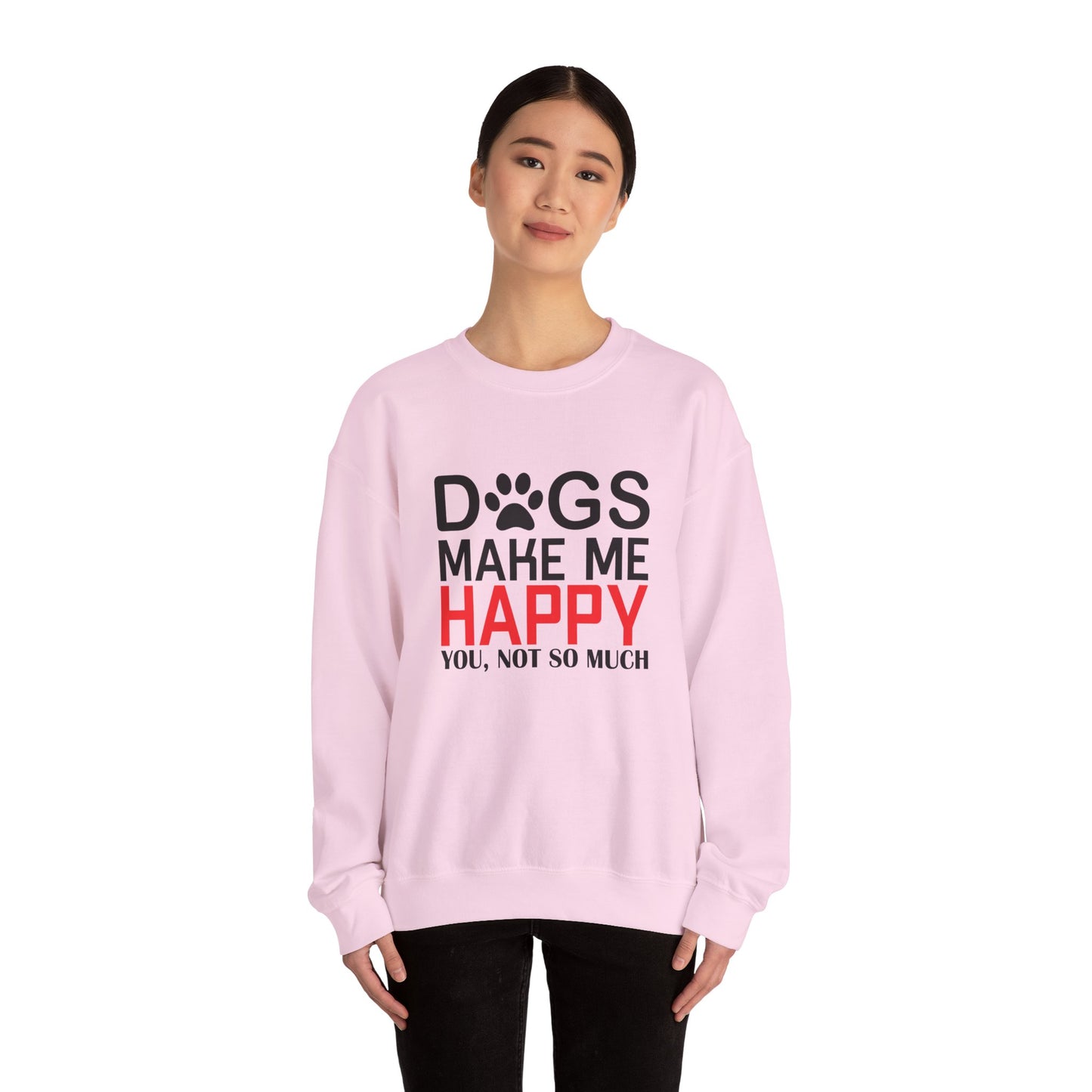 Dogs Make Me Happy - Unisex Heavy Blend™ Crewneck Sweatshirt