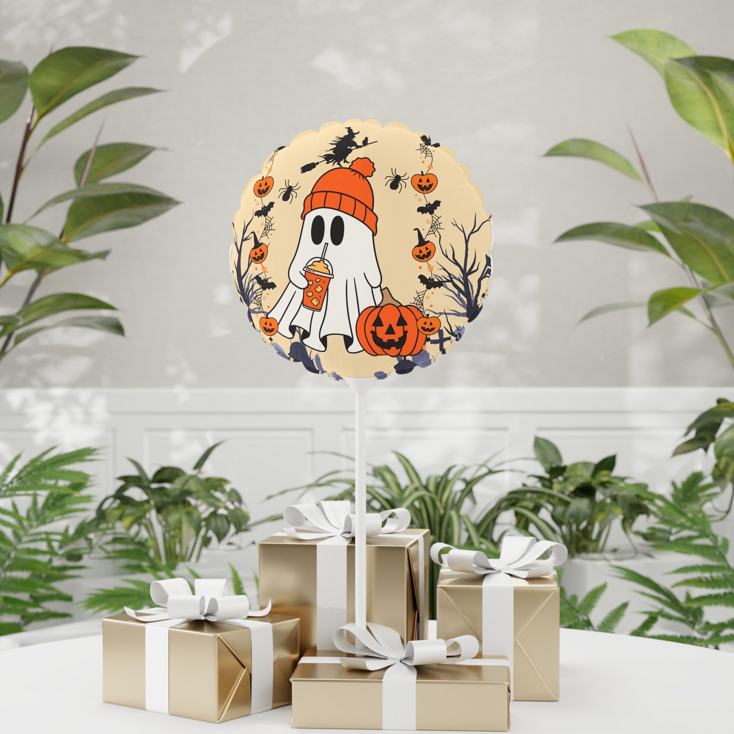 Halloween Ghost - Balloon (Round and Heart-shaped), 11"