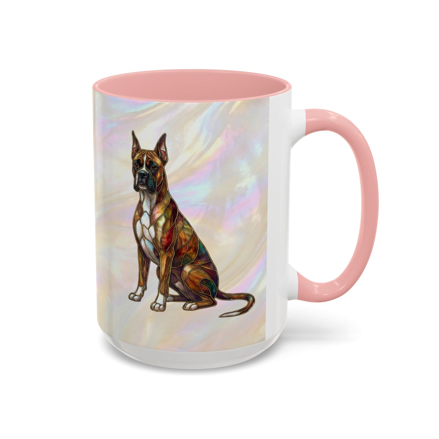 Boxer Accent Coffee Mug -Stained Glass Style (11/15oz) - 14621