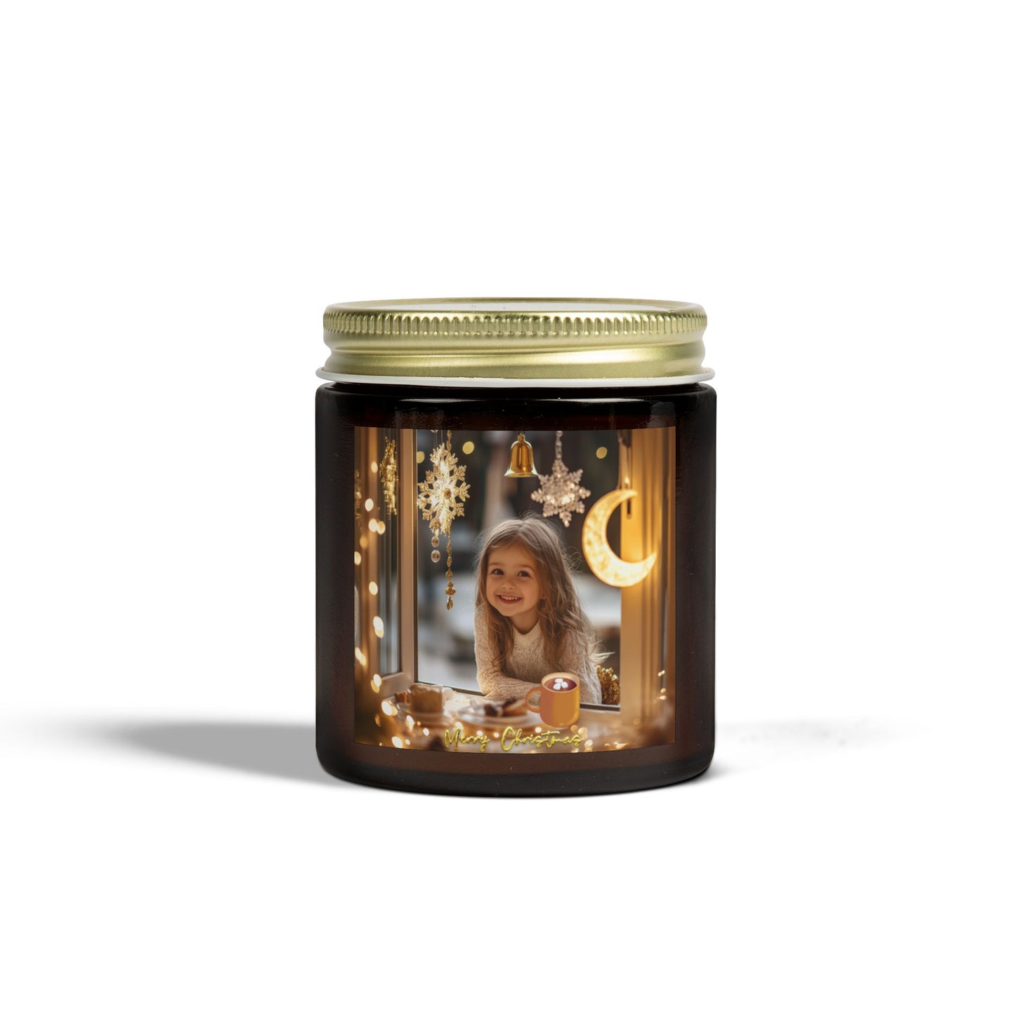 Little Girl, Merry Christmas - Scented Candles, Coconut Apricot Wax (4oz, 9oz) - 10388