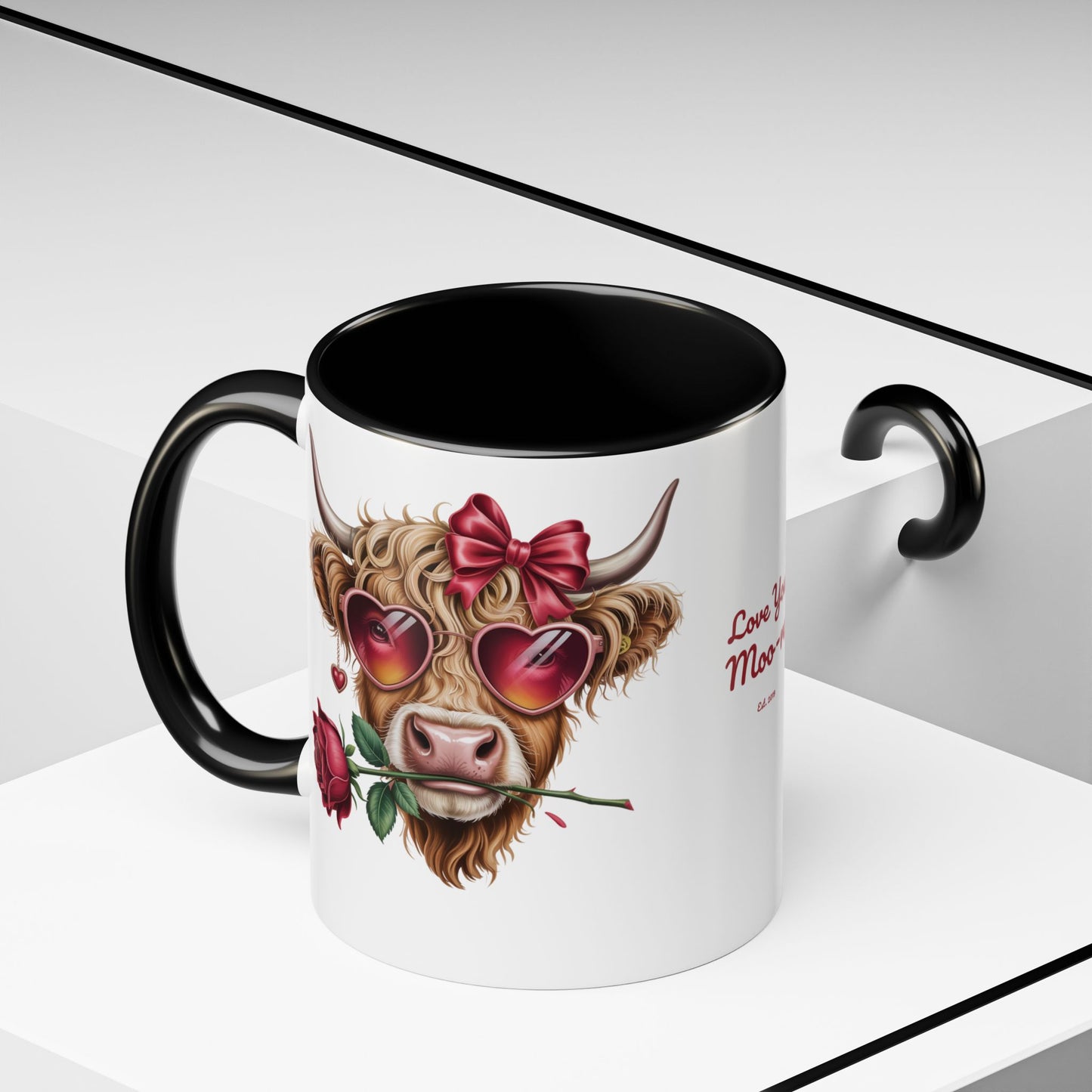 Love You Moo-re Personalized Mug — Custom Names & Established Date | Couple Gift (11oz / 15oz) - 14751
