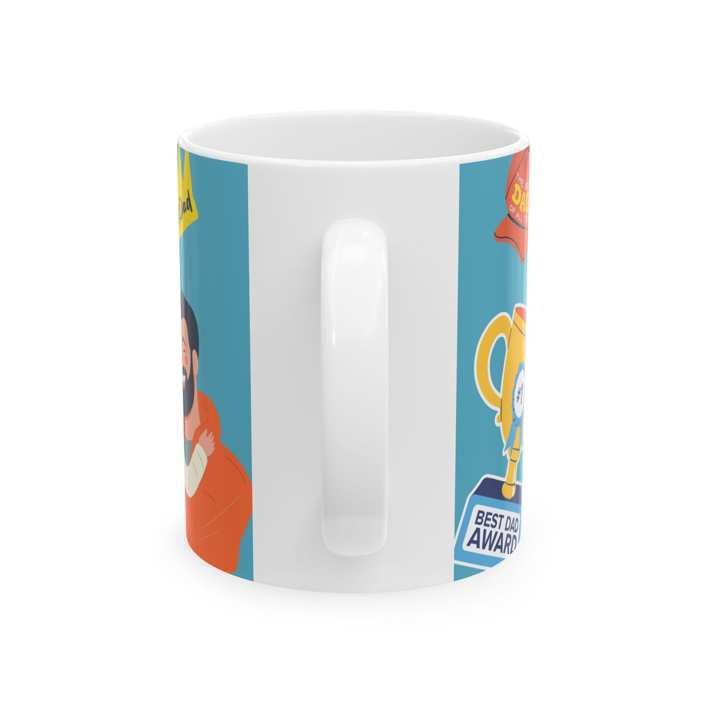 Happy Father's Day Ceramic Mug | Gift for Dads | Unique Coffee Cup | Best Dad Award Mug | Father's Day Present - 14007