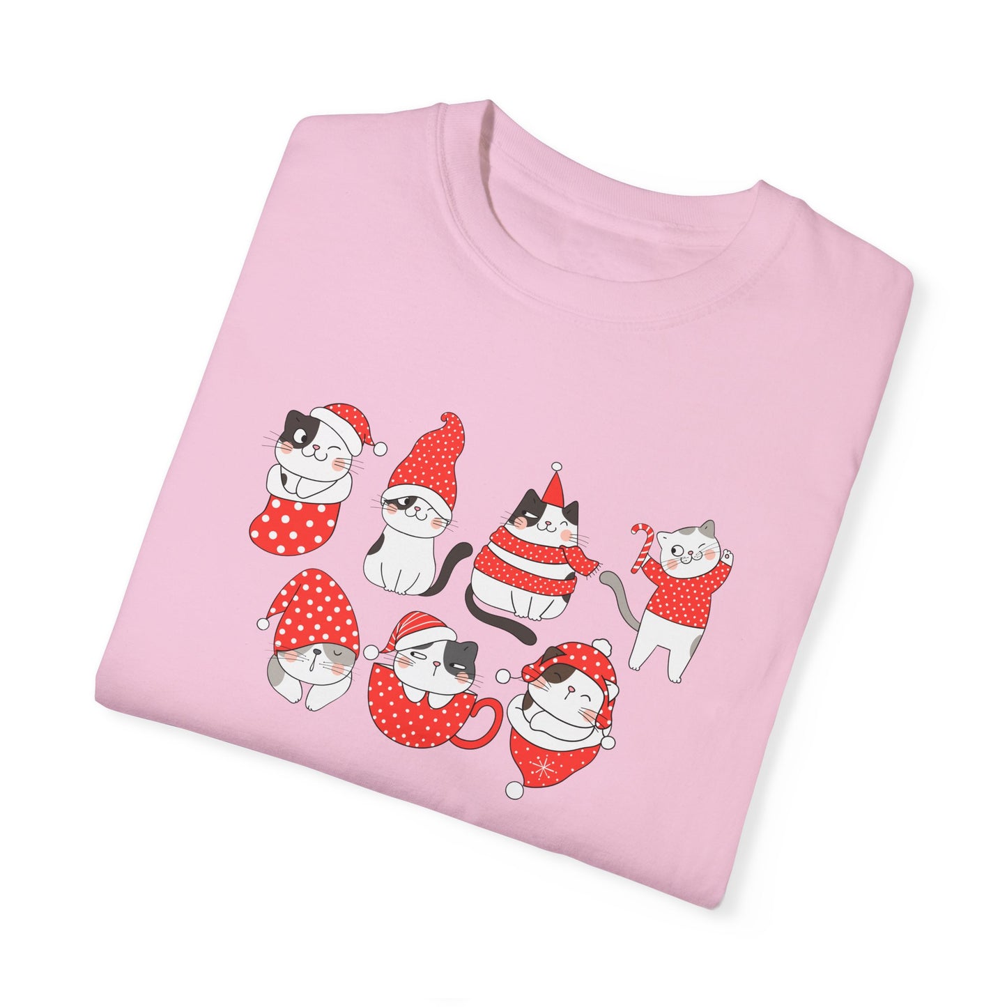 Christmas Cats - Unisex Garment-Dyed T-shirt - 10077