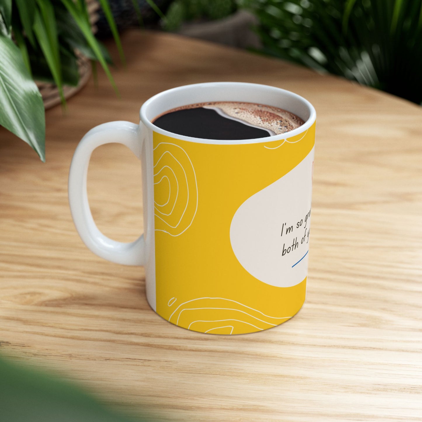 Granfa, Dad, I'm Grateful to have both of you, Ceramic Mug - Perfect Gift for Father's Day - 14054