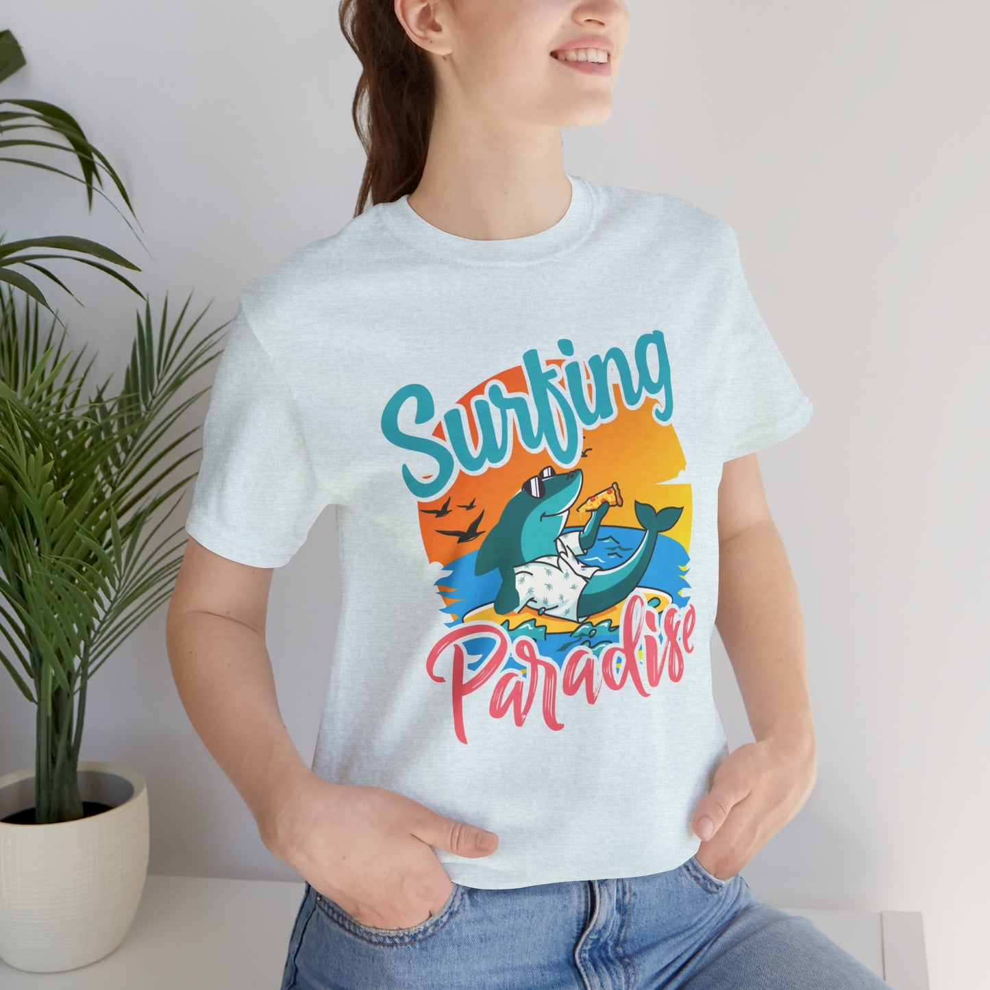 Surfing Paradise - Unisex Jersey Short Sleeve Tee - 13092