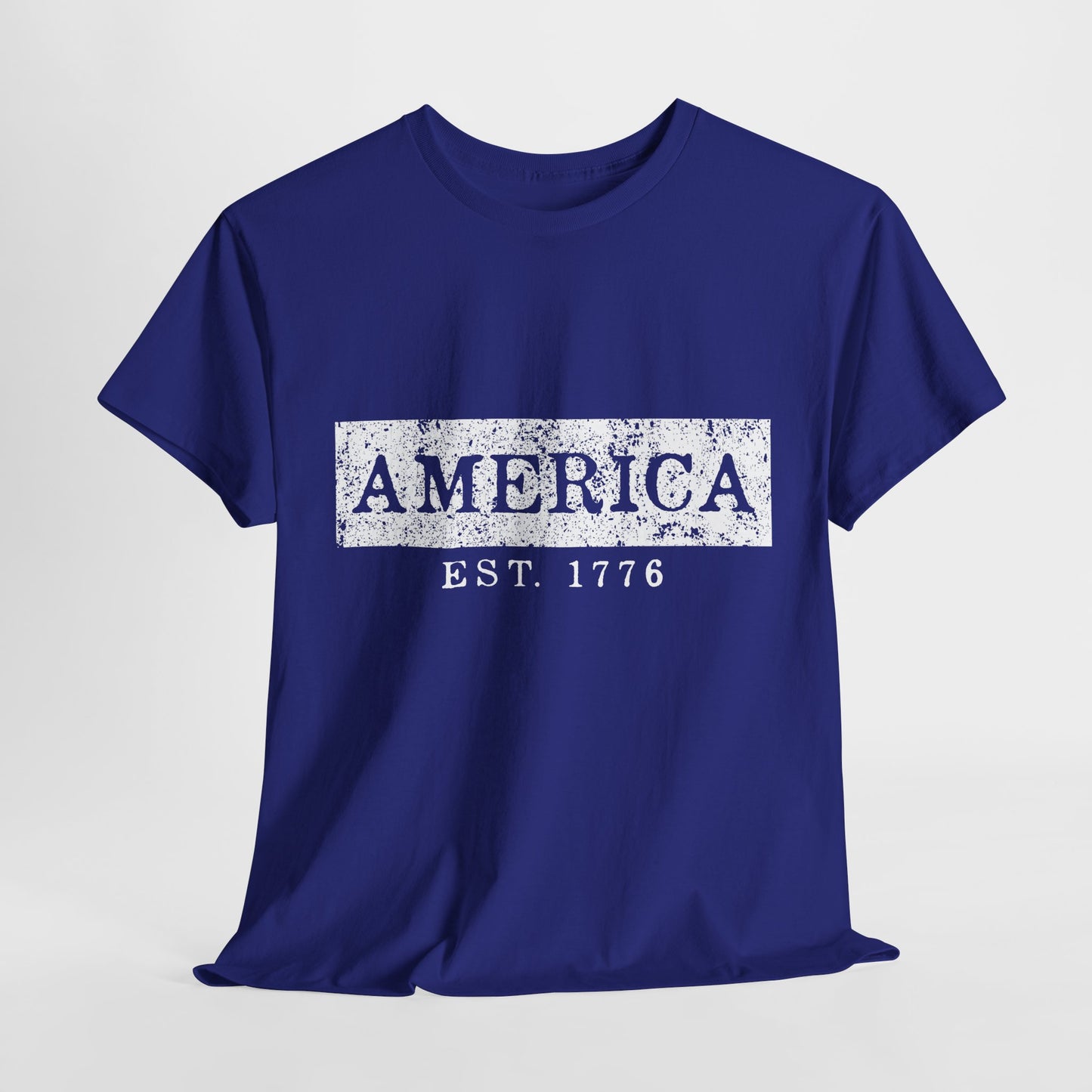 Patriotic Unisex Tee - America EST 1776, Vintage Style Shirt, Independence Day Gift, Casual Wear, Gifts for Him/Her - 13736