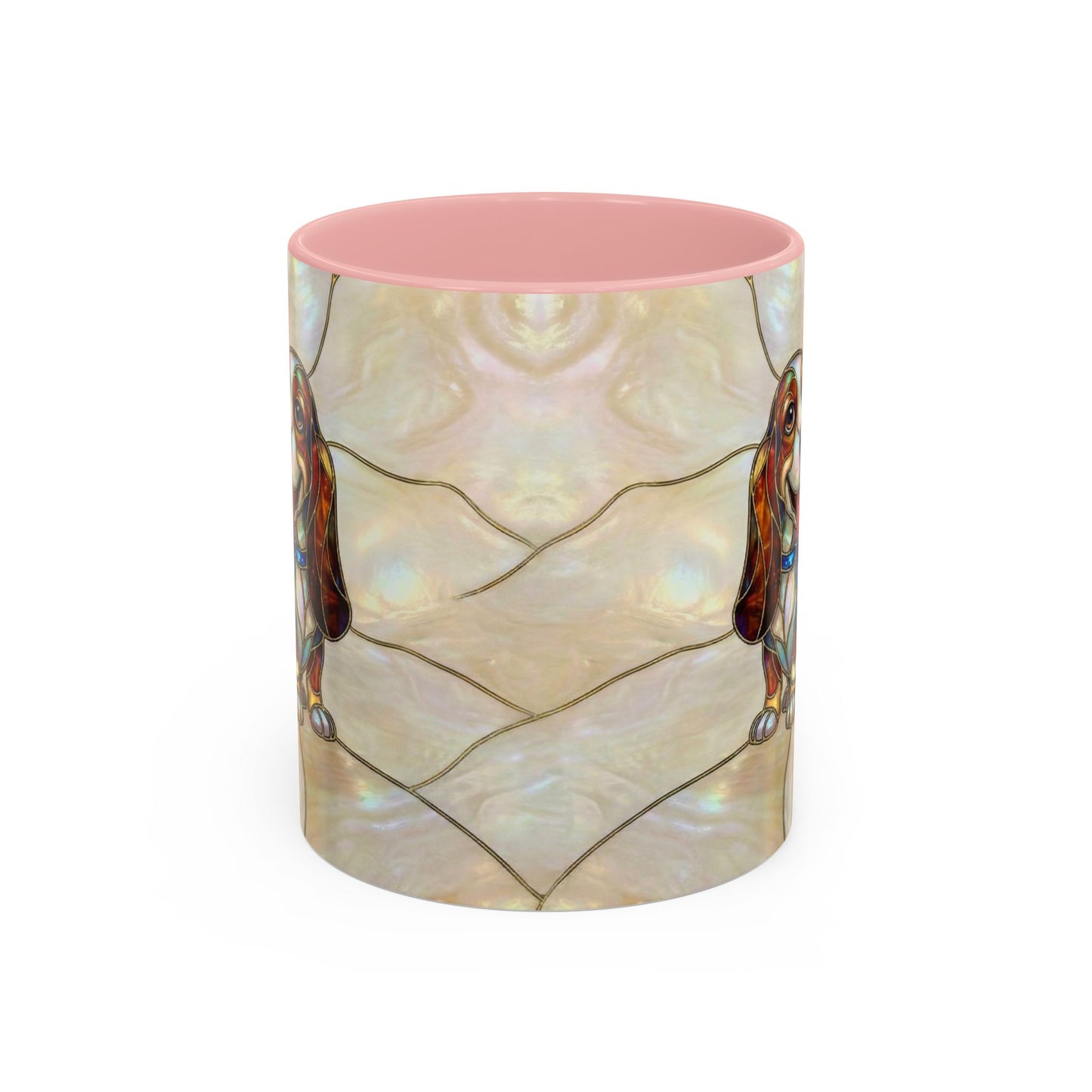 Basset Hound Stained Glass Accent Coffee Mug (11/15oz) - 14520