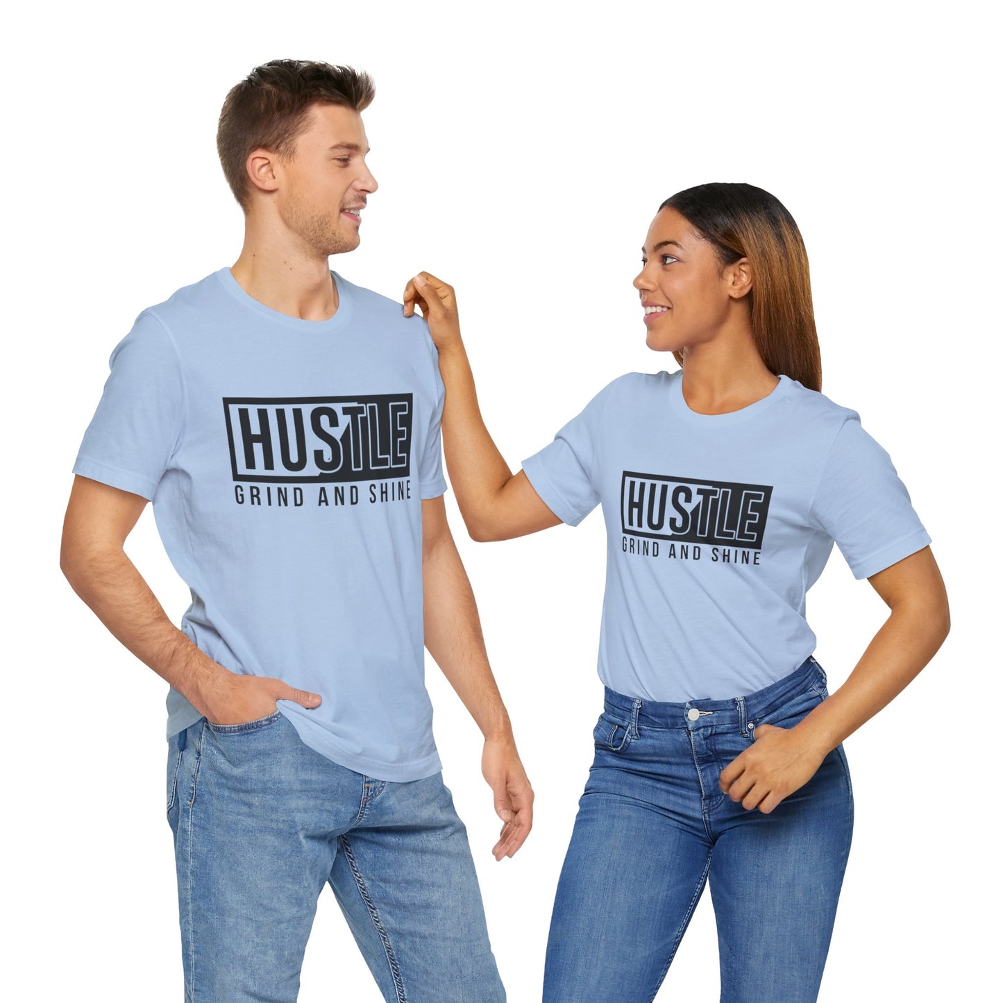 Motivational: Hustle, Grind & Shine - Unisex Jersey Short Sleeve Tee