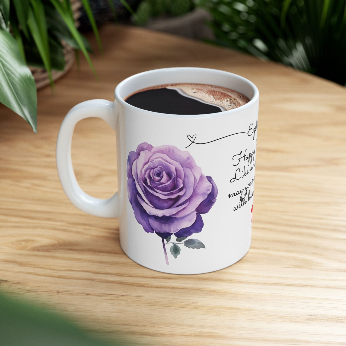 Sweet 16, June, Roses, Customizable - Ceramic Mug, (11oz, 15oz) - 10542