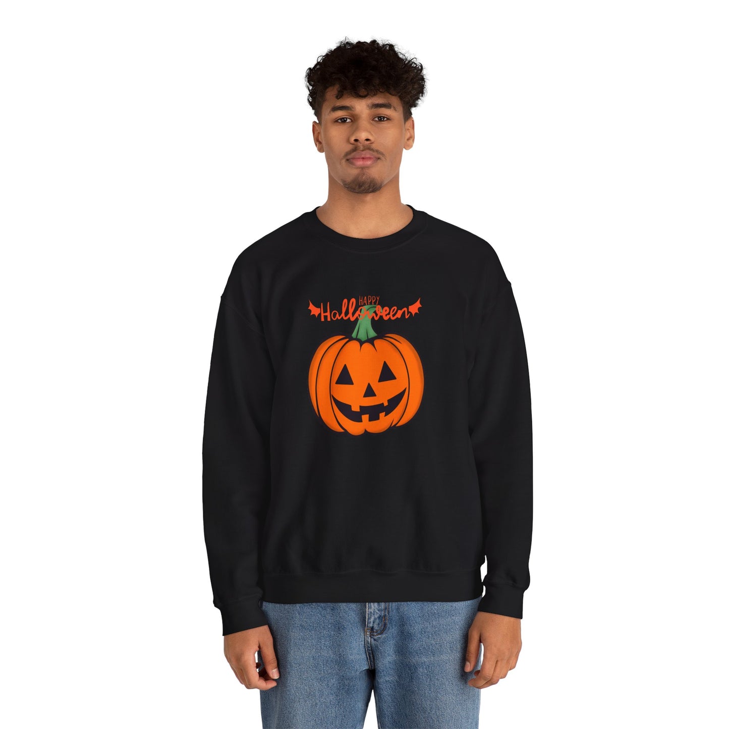 Happy Halloween, Big Pumpkin - Unisex Heavy Blend™ Crewneck Sweatshirt