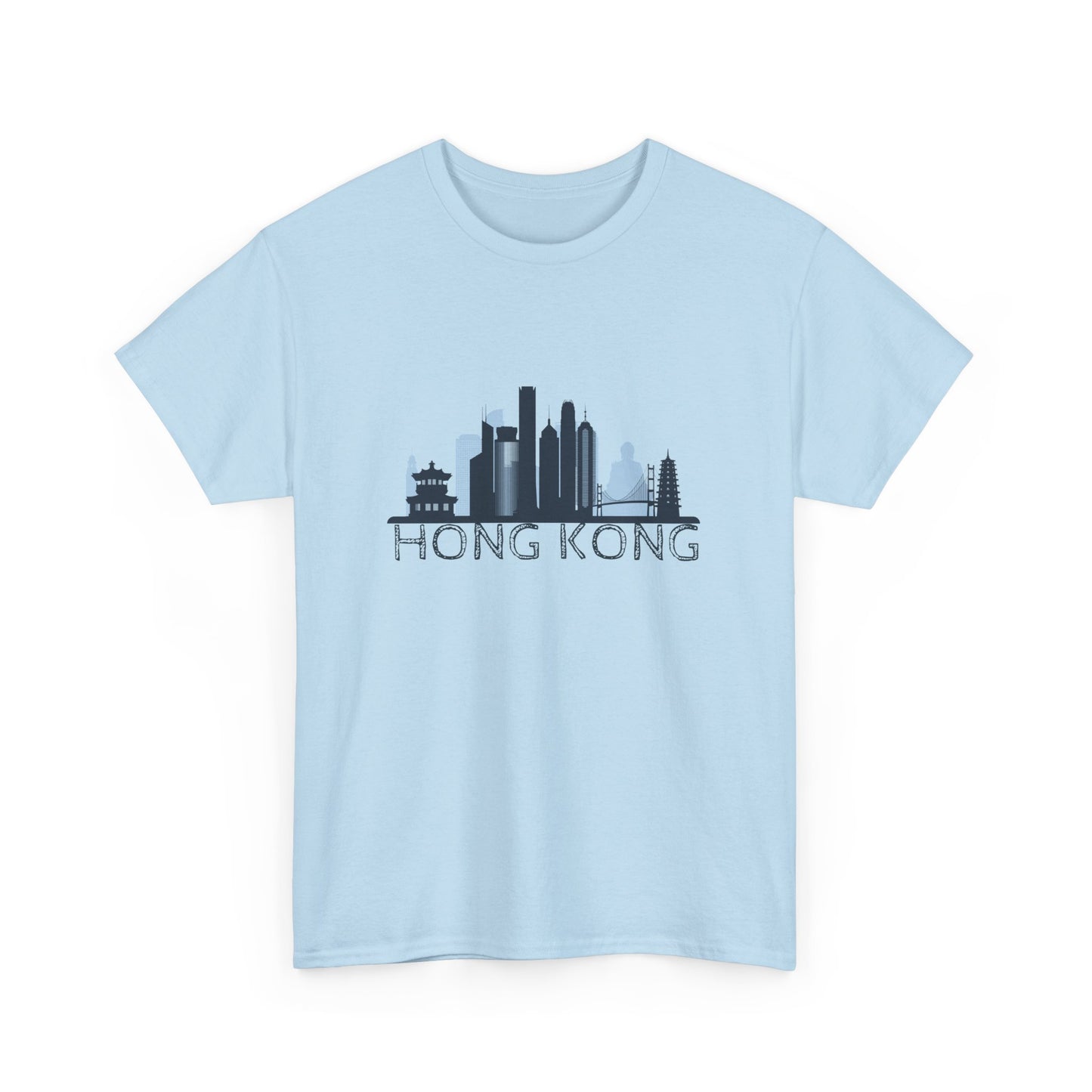 Hong Kong Unisex Heavy Cotton Tee | Casual Travel Shirt - 12042